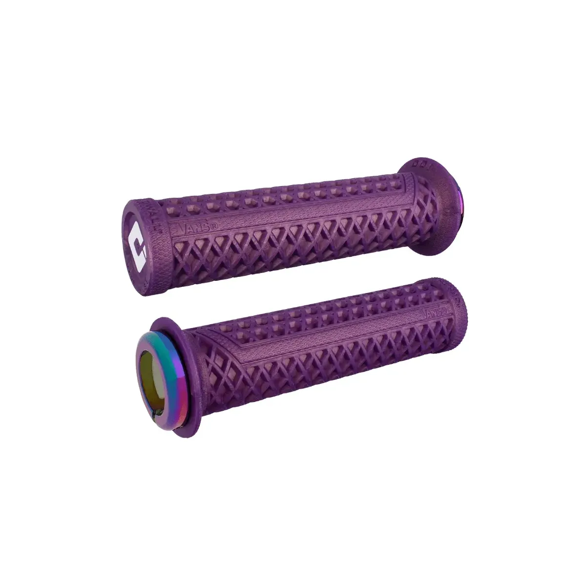 ODI Vans V2.1 Lock-On Grips Purple/Oil Slick Clamps